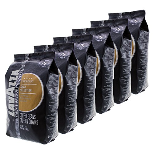 Lavazza Espresso Gold Selection, Café en Grano, pack de 6, 6 x 1000g