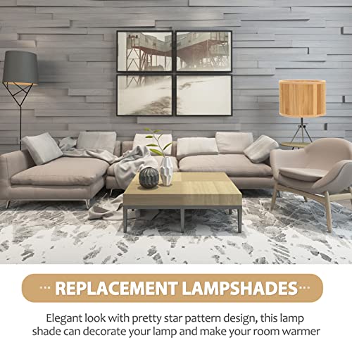 Image of Zerodeko Elegant Vintage Style Bamboo Lampshade Rattan Lamp Shade Cover for Desk Lamp