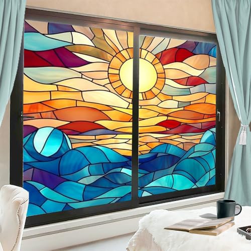 Vinilo decorativo para ventana diseño geométrico 2 piezas miniatura 1