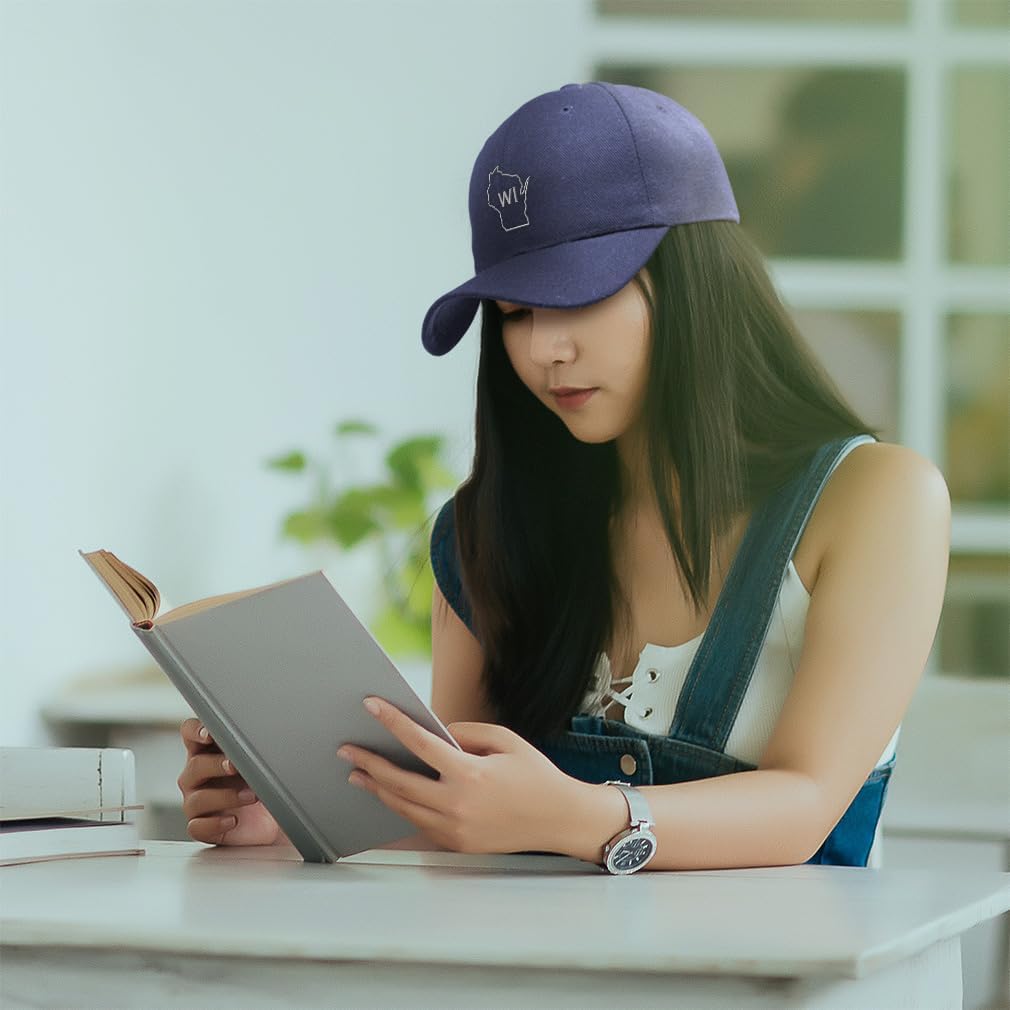 Custom Baseball Caps for Men & Women Embroidered Wisconsin Map Wi WIS. Wisconsinite Badger USA Dairyland - Image 3