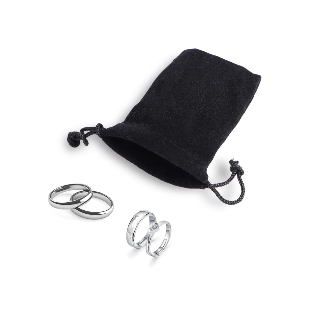 minkissy 10stücke Schmuckbeutel Set Schwarz Für Uhren Ketten Armbänder Und Kleine Gegenstände Praktische Zugbandverschlüsse Für Einfachen Transport