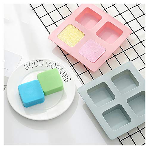 XUMING 10 Paquetes de Halloween del Cubo de Hielo del Chocolate para Hornear de Silicona Moldes, 19 * 19 * 3cm, Resistencia a Altas temperaturas, no tóxico de Grado alimenticio, para Chrismas,Rosado