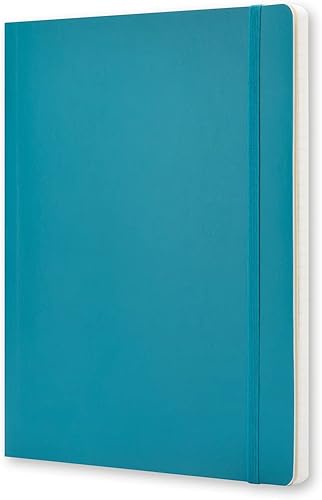 Vista 220 de Moleskine - Cuaderno clásico, tapa blanda, tamaño XL (7.5 x 9.5 pulgadas), a rayas/rayado, azul zafiro, 192 páginas Negro