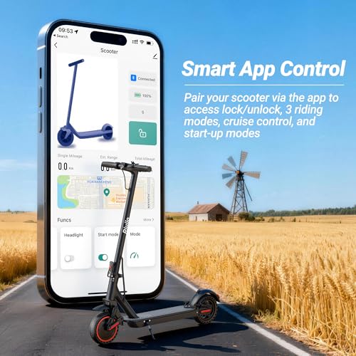 Image of Electric Scooter for Adults - 500W Motor, 22MPH, 31 Miles Range, Dual Suspension, Foldable Commuter E-Scooter with App Control, Phone Holder, Lock, UL2272 Certified