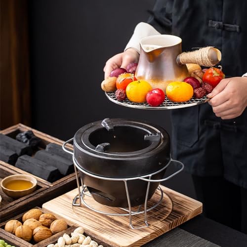 Cuisson du thé au poêle à charbon de bois argile et barbecue intérieur de table
