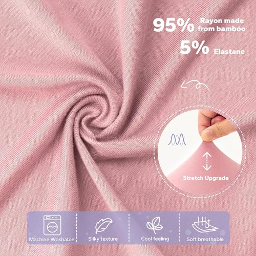 Image of FUNUPUP Baby Lounger Cover Only Rayon Derived from Bamboo, Pink | Removable Elastic, Soft Breathable, Easy On /Off Change, Machine Washable