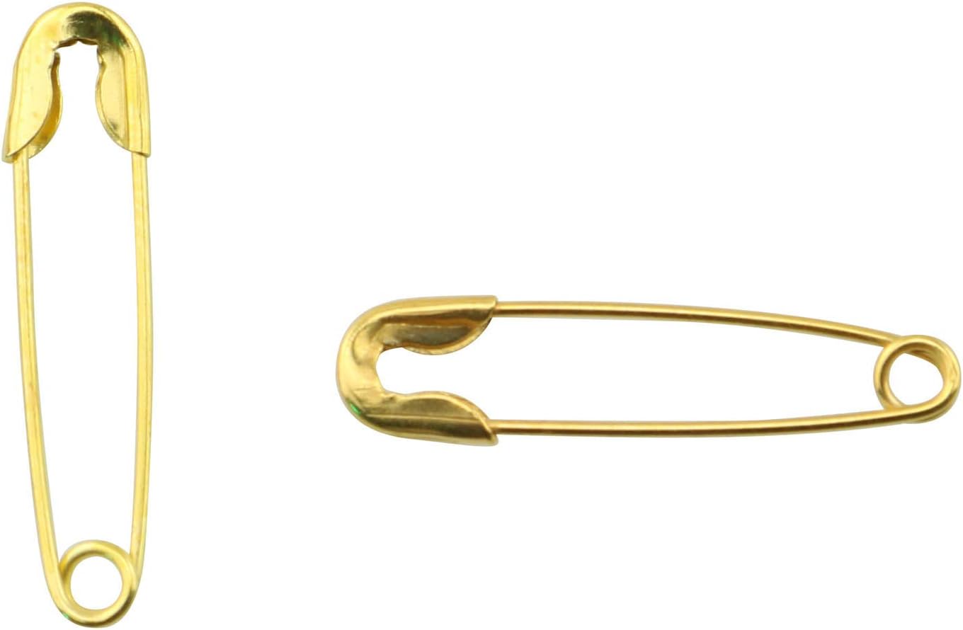 Tegg Mini Safety Pin 500PCS Gold 19mm Tiny Metal Fastening Safety Clips for Jewellery Costume Tag