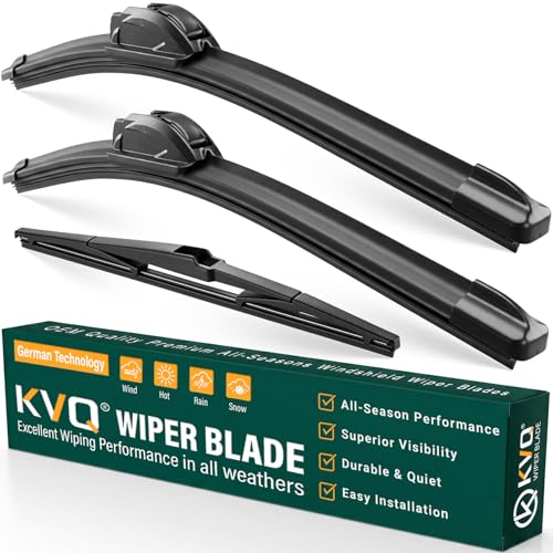 KVQ Windshield Wiper Blades Replacement for Toyota Sienna 2011-2020 Original Factory Quality Front Rear Wiper Blade Set - 28