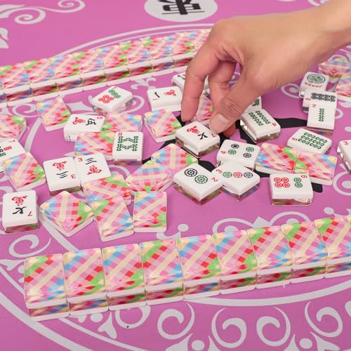 Set de Fichas Americanas de Mahjong, 166 piezas acrílicas miniatura 6