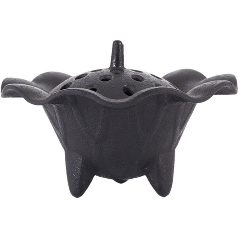 Luxylei As Shown Cast Iron Incense Burner Flower Shape Incense Pot Multifunctional Aromatherapy Burner Incense Table Home Decoration Bathroom