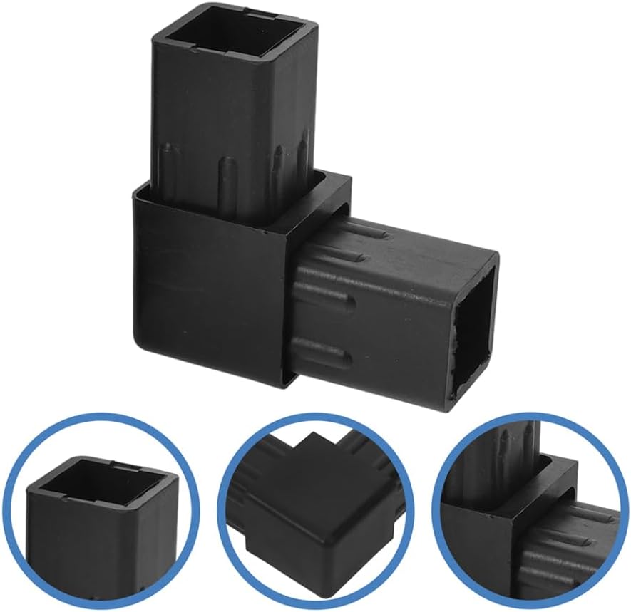 TEHAUX Square Tube Fittings 12pcs Air Conditioner Tubing Connectors Pvc Pipe Connectors l Shape Tubing Joints