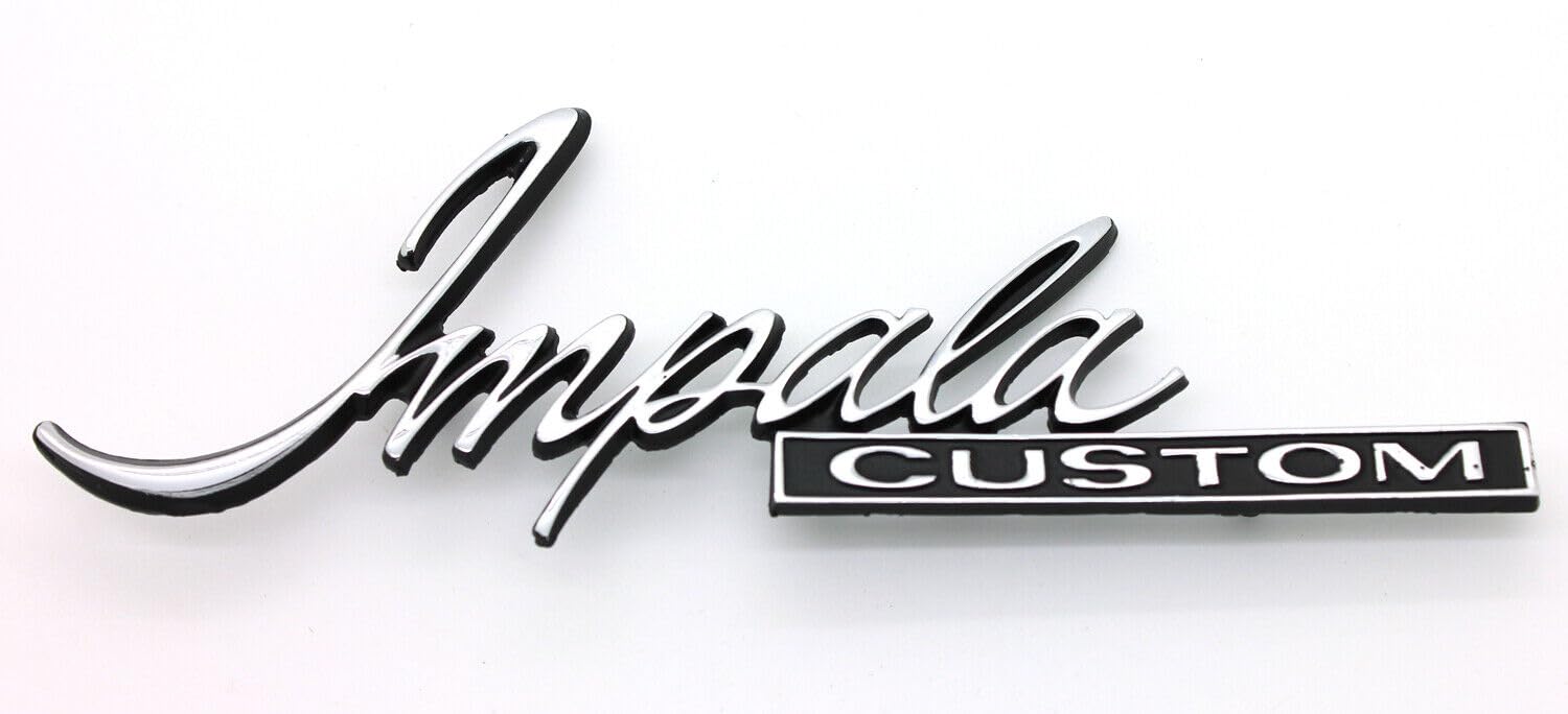 Emblema cromado Impala para panel de vela trasera de modelos Coupe 1971 a 1976 5
