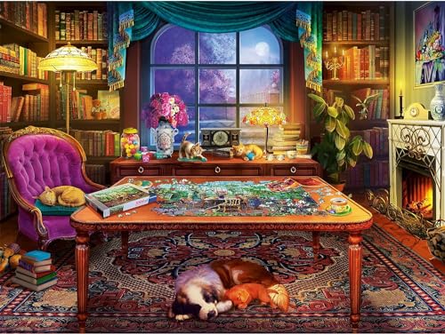 Ravensburger Cozy Series: Puzzler's Place | 750 Piece Large Format Jigsaw Puzzle | Unique, Interlocking Pieces | Softclick Technology Ideal Gift for Kids & Adults - Image 2