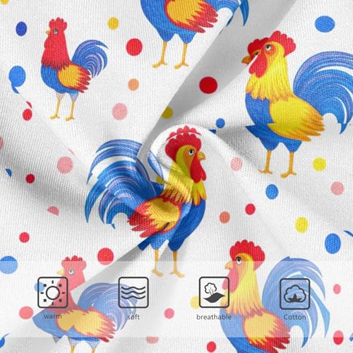 Joisal Colorful Roosters Polka Dots White Toddlers Underwear Floral 2t Cotton Panties Little Girl Animals Briefs Kids Undies3