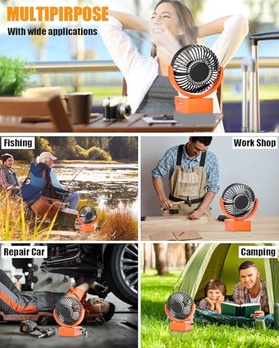 Image of Battery Powered Fan Compatible for Black & Decker /Porter Cable 20V Battery