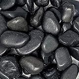 Midwest Hearth Natural Decorative Polished Black Pebbles 1' to 3' Size (10-lb Bag)