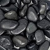 Midwest Hearth Natural Decorative Polished Black Pebbles 1' to 3' Size (5-lb Bag)