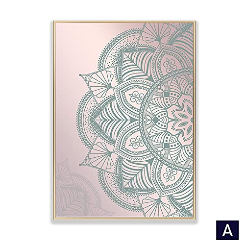 Impression canvas mandala rose tableau abstrait de qualité supérieure 50x70cm - 3