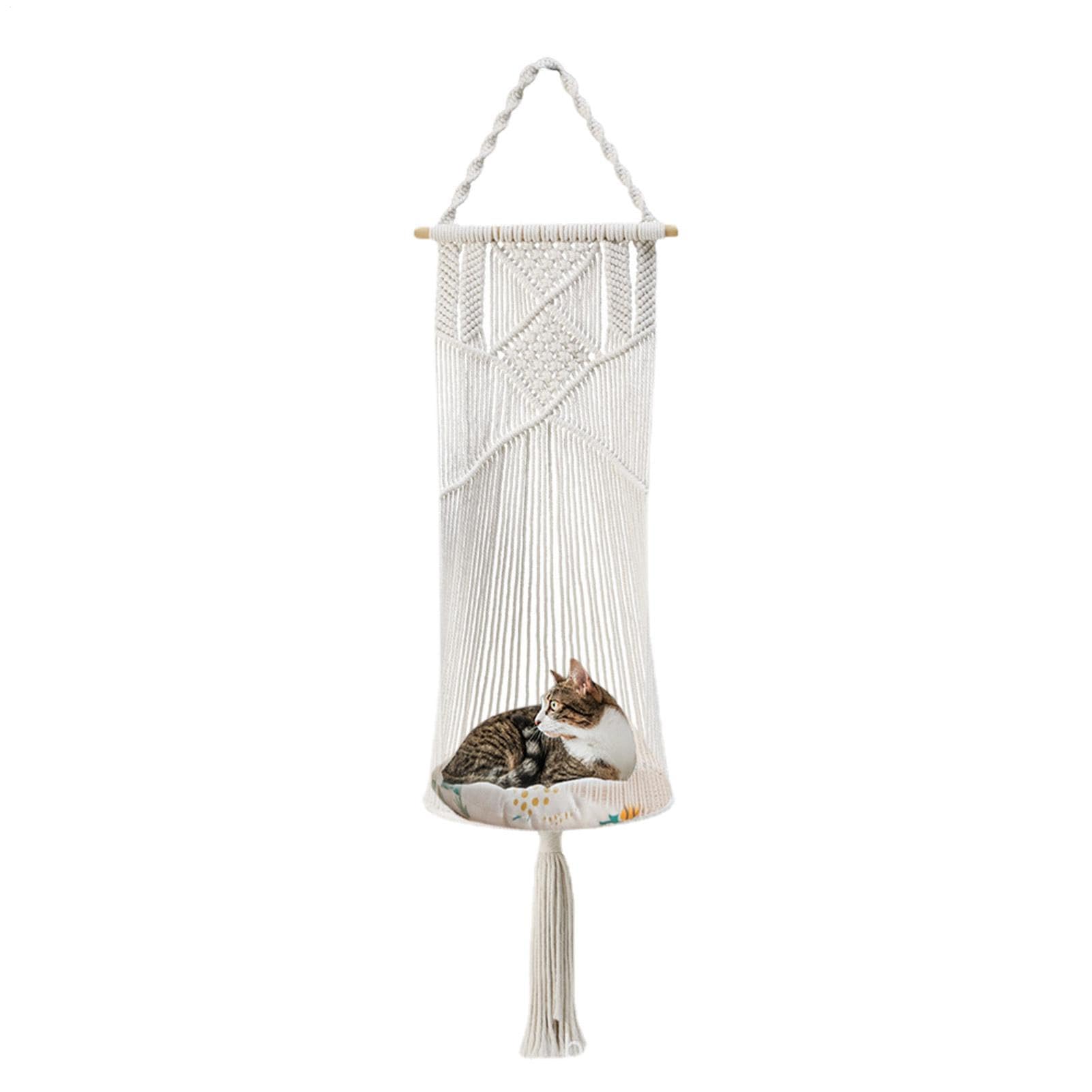 Cama para Gatos Boho hecha a mano para decorar esquinas, ventanas y porches soleados