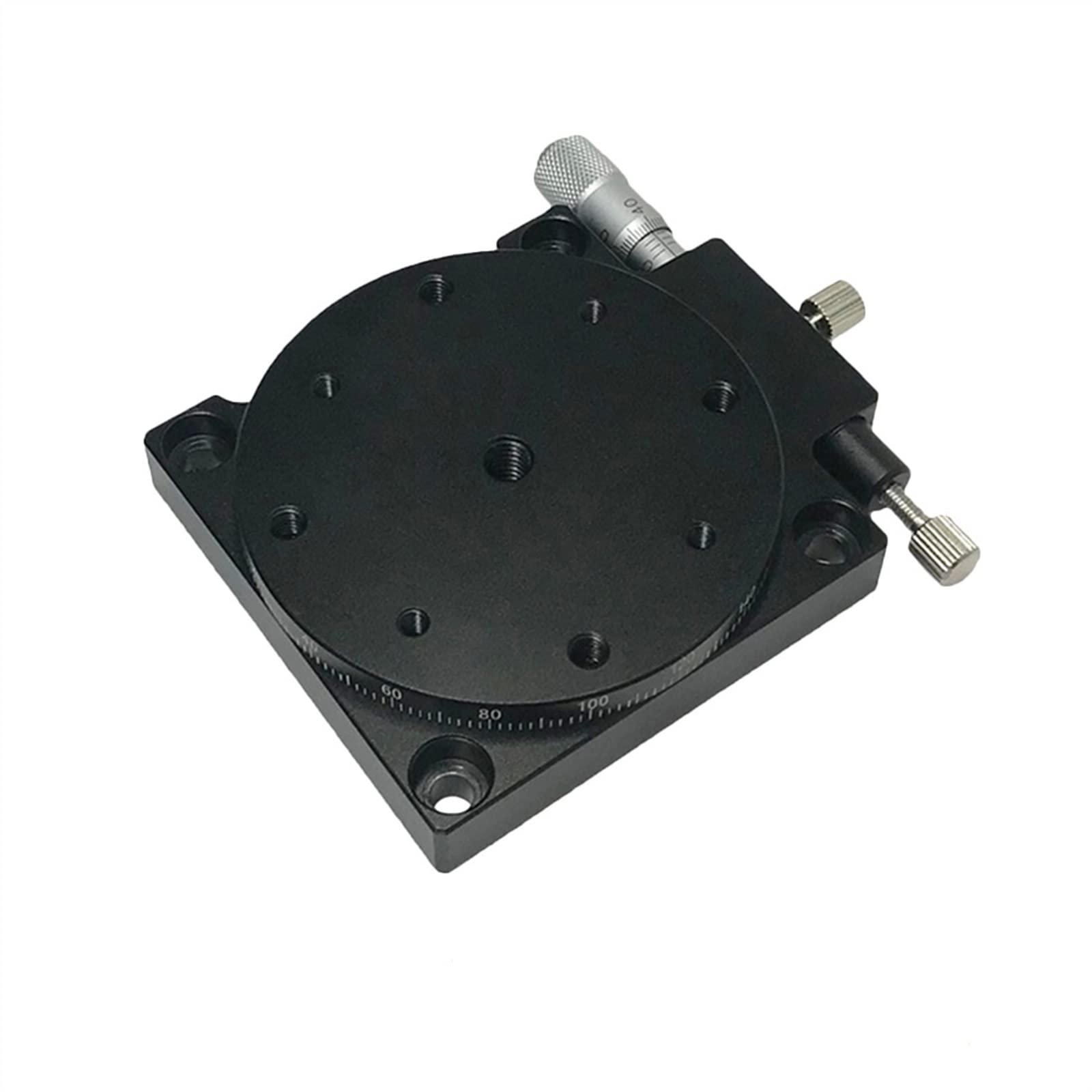 YFBCMXSKG Roller Table R Axis 60mm Manual Rotating Platform Sliding Stage Precision Bearing Linear Stage Load 29.4N 60mm(RS60-L)