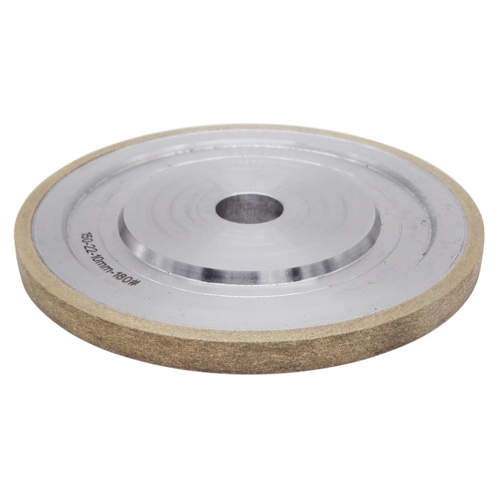 Ruedas de diamante periféricas de borde plano 150D (1a1) para rectificadora de vidrio, 150 x 25 (orificio) x 10 x 10 mm, grano 25