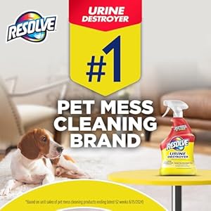 Resolve Urine Destroyer Spray – Pet Stain and Odor Remover, Carpet Cleaner Solution for Cat and Dog Urine, 32 Fl Oz Resolve Urine Destroyer Spray–Pet Stain and Odor Remover Carpet Cleaner Solution for Cat and Dog Urine 32 Fl Oz