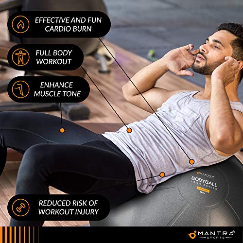 Exercise Ball Yoga Ball Chair For Fitness, Stability, Pilates, Pregnancy, Birthing, Therapy Or Workout - 55Cm / 65Cm / 75Cm Extra Thick, Anti-Burst & Non-Slip, Gym Quality Balance Ball - Pump & Guide #TOP6