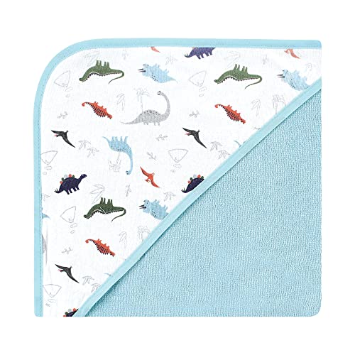 Image of Hudson Baby Unisex Baby Cotton Rich Hooded Towels, Dinosaurs, One Size