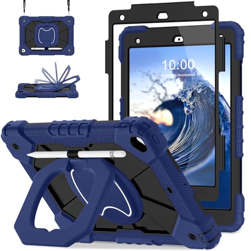 Image of Auizotl Case for iPad 9th /8th /7th Generation 10.2 Inch iPad Case 9th Gen | Screen Protector /360 Rotate Stand /Pen Holder,Full-Body Drop Protection Case iPad 9th /8th /7th Generation Cases,Navy Black