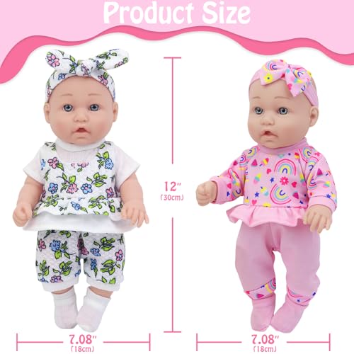Muñeca Bebé Reborn 12 Pulgadas con Ropa y Accesorios miniatura 3