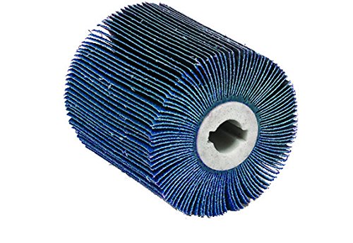 RUOTA LAMELLARE CON FORO IN TELA ABRASIVA ALLO ZIRCONIO CON FORO 19 MM A CHIAVELLA (8 VARIANTI, A PARTIRE DA 22.21 EURO/CAD) - GRANA 40, DIMENSIONI 100X100 MM, FORO 19 MM (1 PEZZO, 29.75 EURO/CAD)