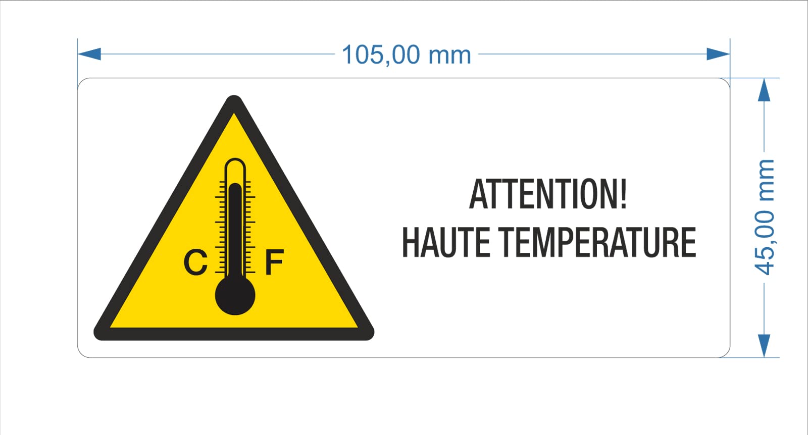 TIESSE Zutrittsverbot Aufkleber 6 Stück – Permanente Klebeetiketten Aus Polycarbonat, 140x60 Mm