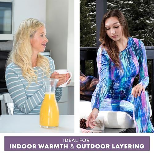 ROCKY Thermal Shirts for Women Fleece Lined Base Layer Tops Long Johns Underwear, Warm Insulated Extreme Cold Weather Pajamas4