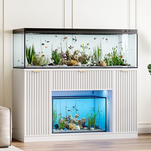 HOTAMO 75-120 Gallon Fish Tank Stand Power Outlet, LED