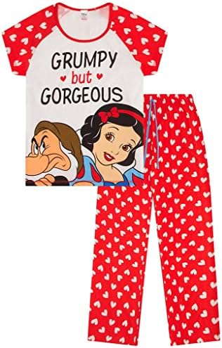 Disney Snow White Dwarfs Grumpy But Gorgeous Ladies Long Cotton Pyjamas