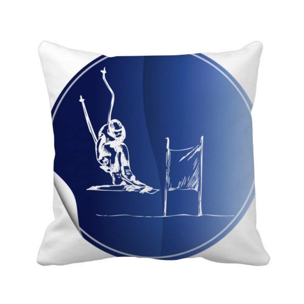 Housse de coussin de ski pour déco de salon ambiance montagne