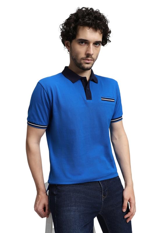 Image of Dennis Lingo Men's Cotton Solid Slim Fit T-Shirt