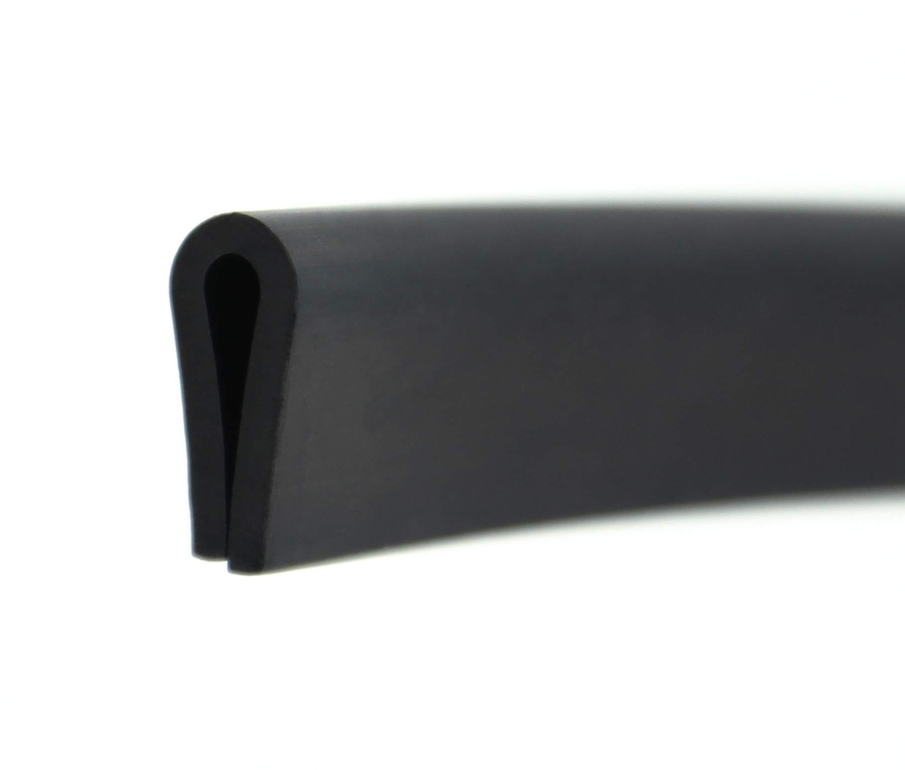 SMI-Fassungsprofil V7 für 3mm aus EPDM Vollgummi Schwarz widerstandsfähiger Kantenschutz für Scheiben, Fenster, Blech U-Profil, U-Gummiprofil, U-Form (100 m)