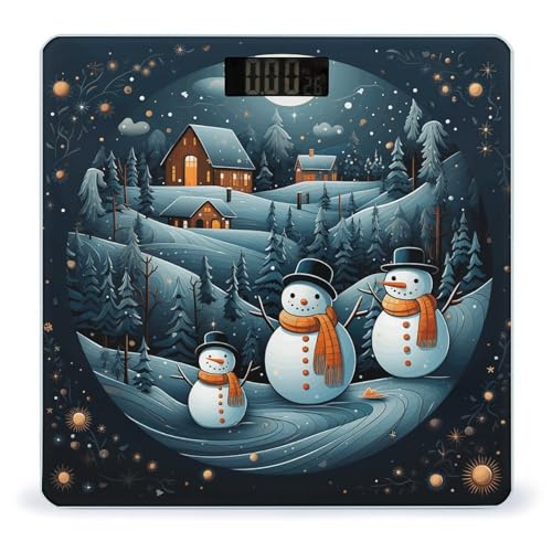 Báscula Digital de Baño Navideña con Diseño de Santa y Pingüino miniatura 1