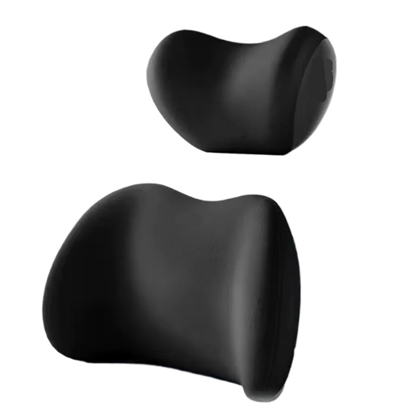 Car Pillow Reposacabezas Coche, Espuma Viscoelástica Lumbar, Soporte Lumbar Cervical, Almohada Universal Para El Respaldo Reposacabezas Coche Lumbar Supports Cushion(1 set Black)