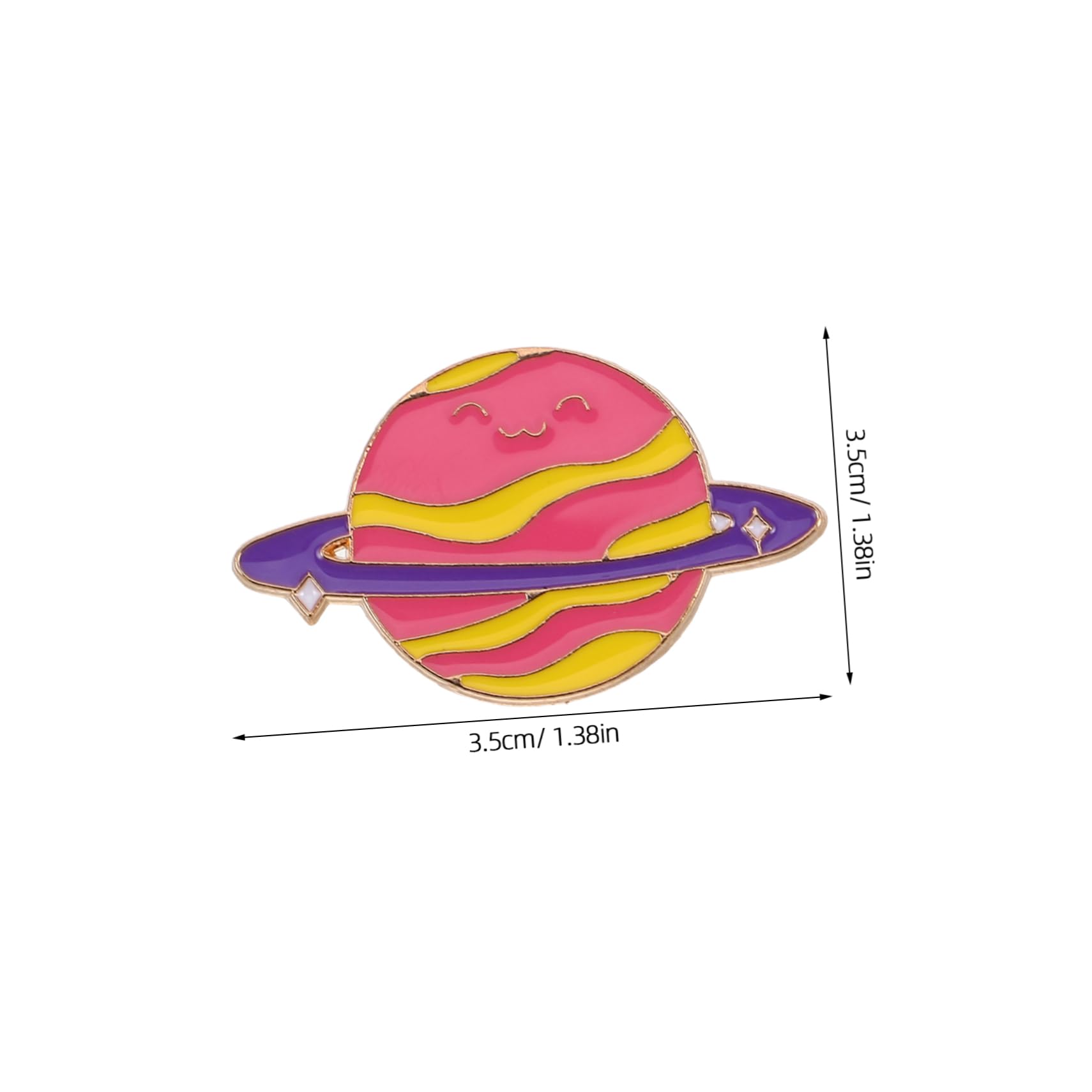 PartyKindom Outer Space 3 Pack of Enamel Planet Pins for Boys and Girls Backpack Charms Badges Lightweight
