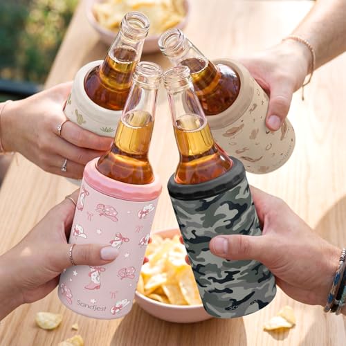 Image of Camouflage Can Cooler 12oz - Travel Mug Cups - Stainless Steel Insulated for Men Dad Grandpa Boyfriend Buddy - Tumbler Cans Koozie, Gift for Christmas, Birthday, Father's Day