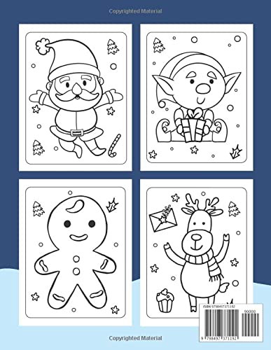 Christmas Coloring Book for Kids: Cute Christmas Coloring Pages as Christmas Gift For Children To Enjoy This Holiday Season - Snowman Cover image 3