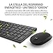 immagine 3iClever Tastiera e Mouse Wireless - Tastiera e Mouse Portatili Wireless 2.4G, Batteria Ricaricabile Design Ergonomico Dimensioni Regolari Sottile Connessione Stabile DPI Regolabile (Nero)