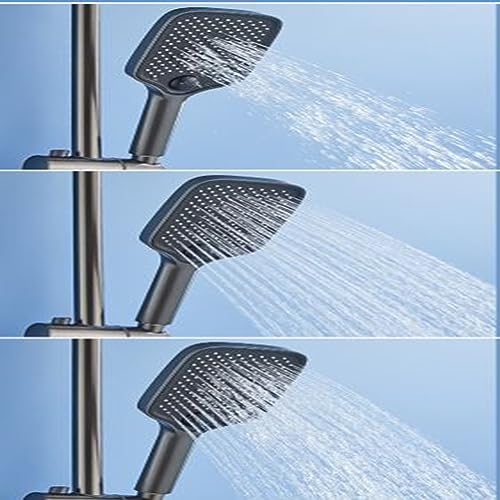 Système de douche 4 sorties et douchette réglable contre le calcaire