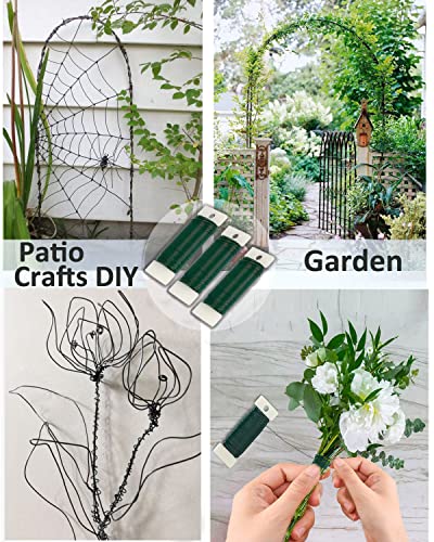 green floral wire 3 pack 117 yards 22 gauge flexible paddle wire for crafts christmas wreaths treegarland and floral arrangements