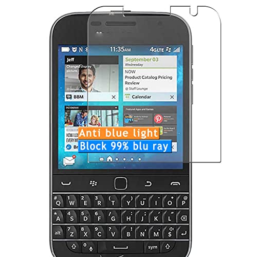 Vaxson 3-Pack Anti Blue Light Screen Protector, compatible with BlackBerry Classic Non Camera TPU Film Protectors Sticker [ Not Tempered Glass ]