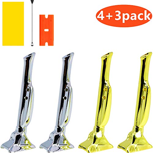 OMO Snuff Bullet Tool Suit Snuff Straw(2 Golden) and Sniffer Snorter Straw(2 silvery)