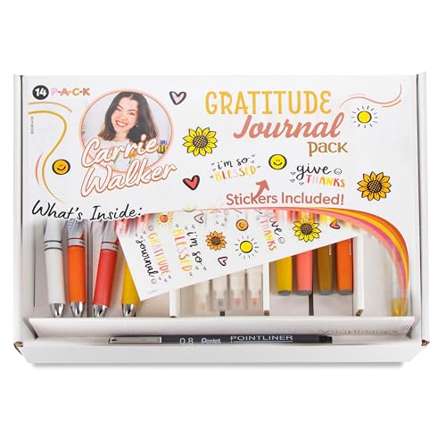 Kit de escritura y diario Pentel Carrie Walker Gratitude 14 piezas miniatura 2