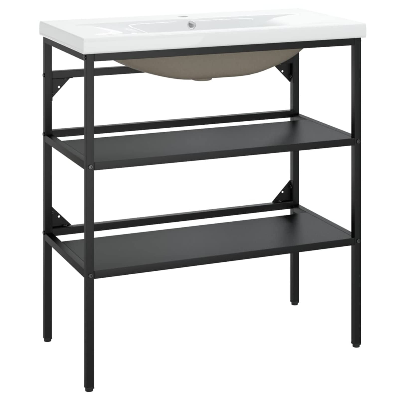 Estructura de baño con Lavabo Incorporado Hierro Negro Lavabos PequeñOs con Mueble